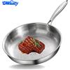 DWiusty Padella Antiaderente in Titanio Puro Tedesco 26/28/30cm, Padella Non Rivestita con Motivo a Squame di Pesce, Utensile da Cucina in Lega di Titanio