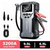 NONE Avviatore di Emergenza Portatile per Auto con Compressore d'Aria 3200A, Booster Batteria Auto 12V, Avviatore di Emergenza per Pneumatici, Gonfiatore e Power Bank