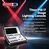 carinamoba Console di Illuminazione Professionale Quartz Titan V18 I7 per Palcoscenico, Controller DMX 10 per Tiger Touch II Mobile Wing con Flight Case
