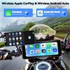 Srnubi 6.86" Universale per KOVE Moto Player Wireless Carplay Android Auto IP67 Impermeabile Audio per Casco Moto Bluetooth Controllo Vocale Siri/Google Supporto Sensore Esterno TPMS
