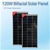 JINGYANGPV Pannello Solare Bifacciale 120W, Pannelli Solari in Vetro Temperato ad Alta Efficienza 18V, Impermeabili e Durevoli per Batterie, Balcone, Tetto, Giardino, Campeggio, Uso Off-Grid