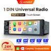 AINAVI K40 Autoradio Universale 1 Din MP5 con USB Type-C, BT, Schermo HD IPS, Carplay, Android Auto Wireless, Sistema Multimediale per Auto