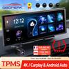 OBDPEAK K5 Pro 11.3" Dash Cam 4K con Sensori TPMS Esterni, Telecamera DVR per Auto, Carplay, Android Auto, WiFi, Doppia Lente, Navigazione GPS, Registrazione Video