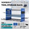 NONE YOFIDRA Organizzatore per Utensili a 3 Livelli, Montaggio a Parete, Scaffale in Metallo per Attrezzi, Supporto per Trapano, Porta Utensili per Officina e Pannello Forato