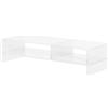 Easycomfort Supporto Monitor PC 24" max con 2 Ripiani Aperti, in Acrilico Trasparente, 50.8x19x12 cm