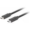 Lanberg Cavo USB Lanberg tipo-C USB-C M/M 3.1 0.5 CA-CMCM-32CU-0005-B Nero [AKLAGKU00000124]