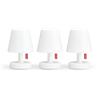 Fatboy - Set di 3 - Ø 9 x H 15 cm Edison - Bianco - ABS
