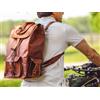 Fatto a mano 24 Pollici Zaino In Pelle Leather Back Pack Viaggio Per Uomo E Donna Marrone