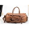 Fatto a mano Uomo Borsa Palestra Duffel Vintage in Vera Pelle Grande 28" Marrone