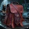Hobo Pro Lonched Borsa Messenger In Vera Pelle 15" Tracolla Vintage Marrone Uomo