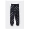 Tezenis Jogger In Cotone Pesante Tasche Stampato Uomo Nero