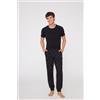 Tezenis Jogger In Cotone Pesante Tasche Stampato Uomo Nero