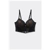 Tezenis Reggiseno Bra Top Imbottito Sheer Lines Donna Nero