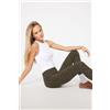 Tezenis Leggings In Cotone Stampato Donna Verde