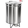 Ristotecno Pattumiera inox Lt. 50 con apertura a pedale