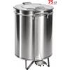 Ristotecno Pattumiera inox Lt. 75 con apertura a pedale