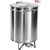 Ristotecno Pattumiera inox Lt. 90 con apertura a pedale
