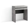 Skraut Home | Tavolo da toeletta | Tavolo da Trucco, stoccaggio | 70x75x35 cm | Con cassetto | Camera da letto | Stile moderno | Cemento