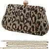CORIOS Borsetta da Sera Donna Clutch con Paillettes Elegante Pochette Piccolo con Catena Borsa a Spalla Borsa a Mano Borsa a Tracolla per Cocktail Festa Ballo Cerimonia Oro