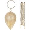 CORIOS Borsetta da Sera Donna Strass Clutch con Nappe in Cristallo a Sfera Rotonda Borsa a Mano Pochette Piccolo con Catena Borsa a Spalla Borsa a Tracolla per Cocktail Festa Ballo Cerimonia Oro