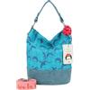Fritzi aus Preussen Fritzi x Frida Kahlo Izzy07 Limited Canvas Hobo Bag borsa a spalla donna borsa hobo grande canvas capiente con chiusura magnetica uso quotidiano 37 x 27 x 17 cm - Turchese, Rosa, Viola, Beige, Verde