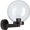 Velamp SPH206P - Applique da Esterno LED da Parete 200mm⌀ E27, Trasparente | Sfera Lampada Lampione da Giardino e Spazi Esterni IP44, Ultra Durevole e Resistente PMMA, Lampadina (non Inclusa) Fino a 40W