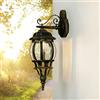 Licht-Erlebnisse Lanterna retrò da parete esterna Brest effetto vintage stile rustico oro anticato, lampada da parete E27 IP44 ideale per giardino, viale e cortile