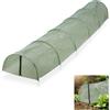 Relaxdays Serra per Orto Mini, con Zip, Tunnel di 2,9 m, Pieghevole, da Giardino, Protezione per Piante e Fiori, Verde