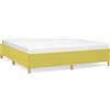 vidaXL Struttura letto senza materasso verde 180x200 cm in tessuto