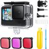 K&F CONCEPT Custodia impermeabile K&F CONCEPT da 60 metri con filtro, compatibile con GoPro Hero12, Hero9 Black