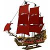 StarTech Kit di montaggio nave pirata - Queen Anne's Revenge - 4469 pezzi - Rosso - Blocchi da costruzione - Senza scatola - Modello fai-da-te per adulti