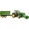 Bruder 3155 4001702031558 bruder John Deere 7R 350 con caricatore frontale e rimorchio