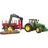 Bruder 3154 4001702031541 bruder John Deere 7R 350 con rimorchio forestale, Veicolo mod