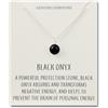 Philip Jones Collana in onice nero con carta di citazione