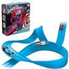 Balakaka Pista Flessibile per Macchinine 4M con 4 macchinine | Flexible Car Track con Ventose, Crea rampe, loop e salti, Regali per Bambini 3+