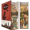 Tonecheer DIY Book Nook Kit, Puzzle 3D in Legno Casa Delle Bambole Miniature da Costruire Modellismo Adulti, Decorazione Creativa Della Libreria con Rilevamento automatico luce LED (Baker Street)