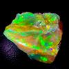 AK GEMS AND JEWELLERY Opale Nero Naturale in Pietra Grezza Fire Opal Etiopia 15 Ct 17x17 mm