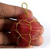 Nuovo Design 87,80 Ct Zaffiro Arancione Naturale Africano Gemma Grezza Pendente