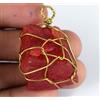 Pendente Grezzo In Zaffiro Arancione Naturale 97,05 Ct Collezione Classica