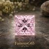 6x6 Mm Diamante Sciolto Square Cut Rosa Naturale Laboratorio VVS1