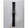 LORENZ CINTURINO ORIGINALE OROLOGIO "LORENZ" ANSA CURVA 20 MM ACCIAIO BRUNITO NERO
