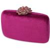 CORIOS Pochette Clutch Donna Velluto Borsetta da Sera Pochette Piccolo con Catena Borsa a Spalla Borsa Sposa Borse Messenger Elegante Borsa a Tracolla per Cocktail Festa Ballo Cerimonia Viola