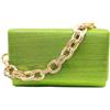 CORIOS Borsetta da Sera da Donna Pochette Piccolo con Catena Clutch in Paillettes Borsa Sposa Elegante Borsa a Spalla Lussuoso Borsa a Tracolla Cerimonia Ballo Festa Borse Messenger Giallo Verde