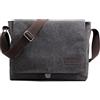 CORIOS Retrò Uomo Borsa a Tracolla Borsa di Tela Borse a Spalla Borse a Mano Multifunzione Borse Messenger Borse Tote Ventiquattrore per Lavoro Scuola Shopping Viaggio Uso Quotidiano Nero