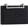 CORIOS Borsetta da Sera Donna Bling Pochette Clutch Borsa Sposa Borsa a Spalla Pochette Piccolo con Catena Borsa a Tracolla Elegante Borse Messenger per Cocktail Festa Cerimonia Ballo Nero