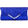 CORIOS Clutch Bag con Paillettes, Pochette Piccolo con Catena, Borsa Tracolla Elegante per Cerimonia Sposa, Bling Messenger per Cocktail Festa Ballo Blu