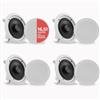 Pyle Cassa Bluetooth da 16,5 Centimetri, Altoparlanti 2 Vie, Speaker Sistema da Incasso a Parete e Soffitto con Griglie Intercambiabili, Casse Audio Potenza di 200 Watt