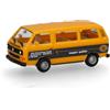 Herpa VW T3 Bus ASG Hamburg, modellino in scala 1:87 | Modellino di veicolo fedele all'originale per collezionisti, in plastica gialla/blu, Made in Germany, dai 14 anni