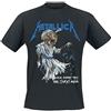 Metallica Tip Scales Uomo T-Shirt Nero 100% Cotone Regular