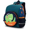 AUEJACKY Zaino per l'asilo, zaino per la scuola materna, zaino per bambini 2-7 anni, 33 cm, zaino per bambini con cintura toracica, a partire dai 3 anni in su, per la scuola Kita (dinosauro)